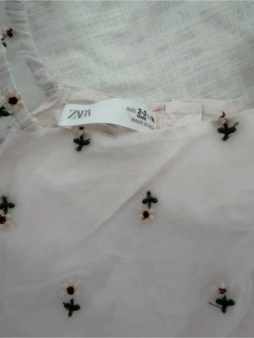 Zara Pale Pink floral dress